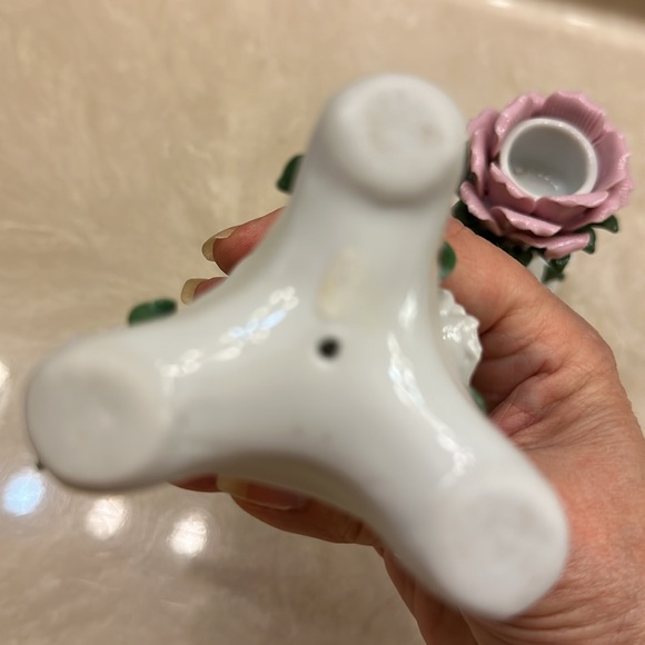 EUC Vintage Floral Ceramic Candle Holders - Picture 7 of 7